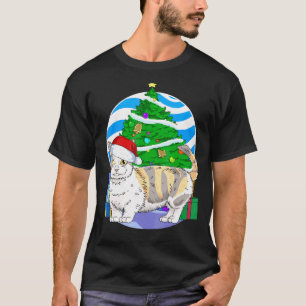 Munchkin-Katze Santa Weihnachtsbaum-Dekoration T-Shirt