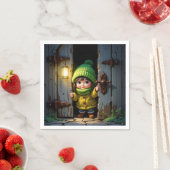 Munchkin mit Strickmütze und Pullover Serviette (Beispiel)