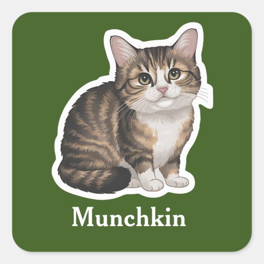 Munchkin Quadratischer Aufkleber (Vorderseite)