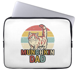 Munchkin-Vater Retro-Catzliebhaber Vector-Shirt-De Laptopschutzhülle