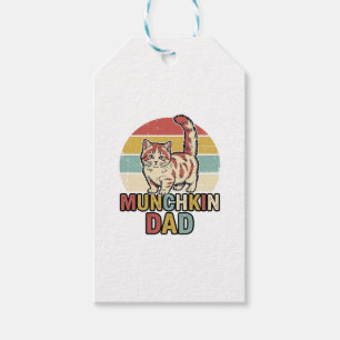 Munchkin-Vater Retro-Catzuneigung Vektor-Shirt-Des Geschenkanhänger