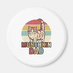 Munchkin-Vater Retro-Catzuneigung Vektor-Shirt-Des Magnet