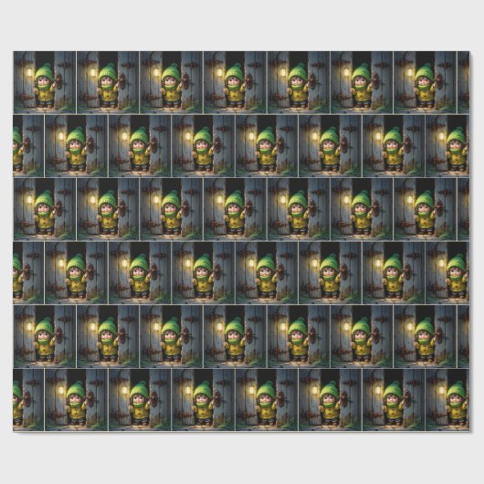 Munchkin Wearing a Knit Hat and Sweater Geschenkpapier (Flach)