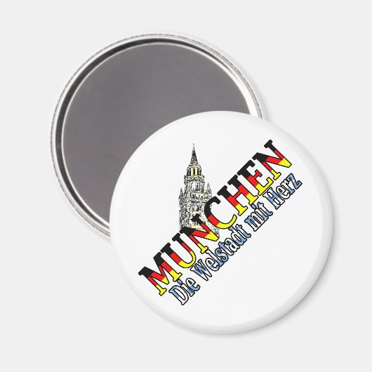 Münchner Bayern Magnet (Vorderseite/Rückseite)
