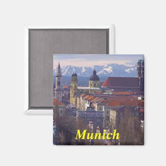 Münchner Kühlschrankmagnet (Vorderseite/Rückseite)
