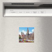 Münchner Marienplatz Deutschland Blumen Magnet (In Situ (Geschirrspüler))