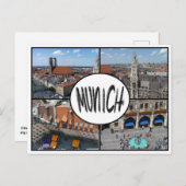 Münchner Multiview Postkarte (Vorne/Hinten)