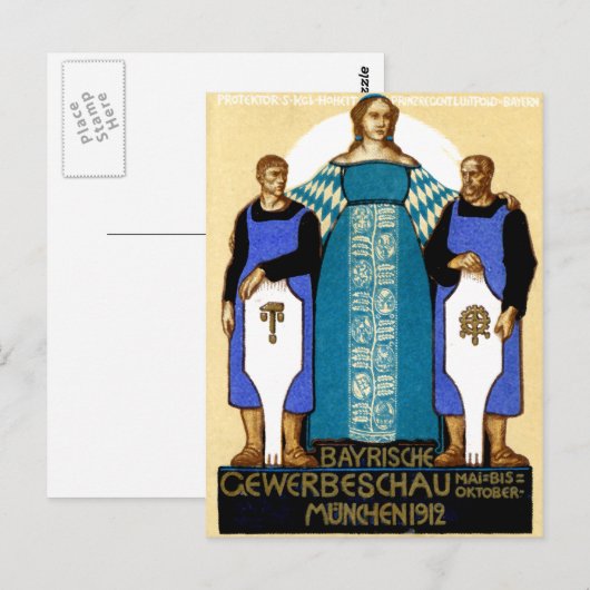 Münchner Poster 1912 Postkarte (Vorne/Hinten)