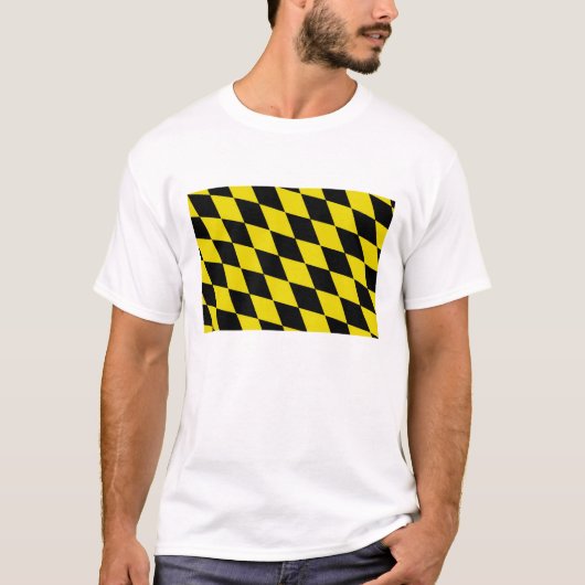 Münchner Stadtflagge Bundesland Bayern München T-Shirt (Vorderseite)