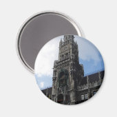 Münchner Uhrenturm Marienplatz Magnet (Vorderseite/Rückseite)