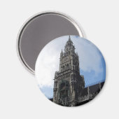 Münchner Uhrenturm Marienplatz Magnet (Vorderseite/Rückseite)