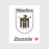 Münchner Wappen Aufkleber (Blatt)