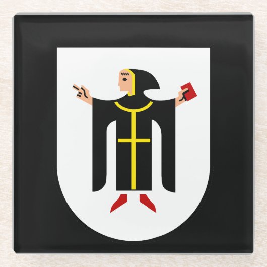 Münchner Wappen Glasuntersetzer (Vorderseite)
