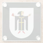Münchner Wappen Glasuntersetzer (Rückseite)