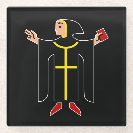 Münchner Wappen Glasuntersetzer (Vorderseite)