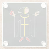Münchner Wappen Glasuntersetzer (Rückseite)
