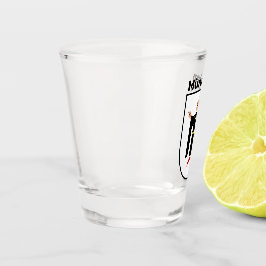 Münchner Wappen Schnapsglas (Links)