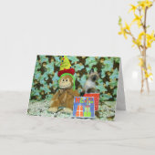 Munch's Birthday wünscht - Siamkatze / Kitten Karte (Gelbe Blume)