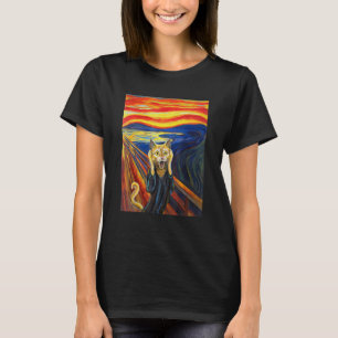 Munchs Der Schrei Malende Katze T-Shirt