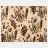 Munchy coffee beans, premium fleece blanket (Vorderseite (Horizontal))