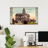 Muncie, Indiana Courthouse Poster (Heimbüro)