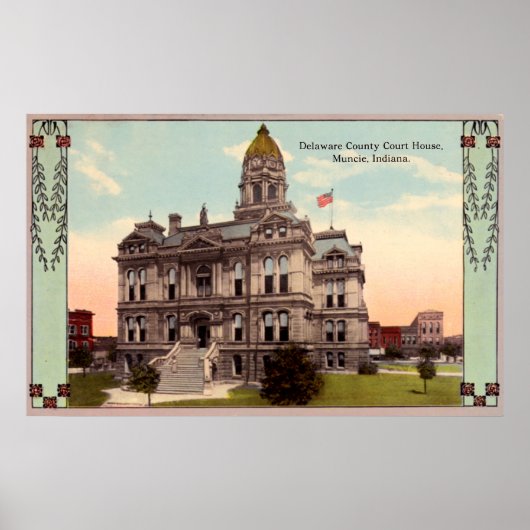 Muncie, Indiana Courthouse Poster (Vorne)