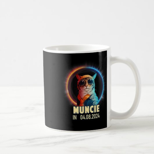 Muncie Indiana Total Solar Eclipse 2024 Kaffeetasse (Rechts)