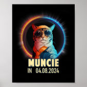 Muncie Indiana Total Solar Eclipse 2024 Poster (Vorne)