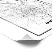 Muncie Map Fotodruck (Ecke)
