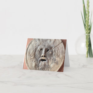 Mund der Wahrheit - La Bocca della Verità, Rom Ita Dankeskarte
