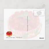 Mund gießende Kuchen Postkarte (Rückseite)
