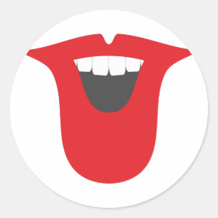 Mund Lippen mouth lips Runder Aufkleber