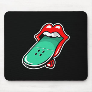 Mund Lippen Skateboarding  Mousepad