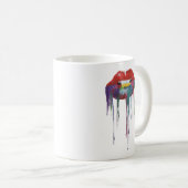 Mund Malerei Kiss Art Kaffeetasse (VorderseiteRechts)