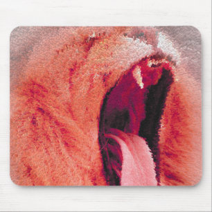 Mund mit verschwommenen Löwen Mousepad