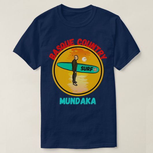 mundaka basque Country surfTShirt T-Shirt (Design vorne)