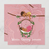 Mundan Zeremonie Einladung für ein kleines Mädchen (Vorne/Hinten)