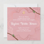 Mundan Zeremonie Einladung für ein kleines Mädchen (Rückseite)
