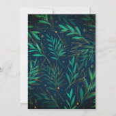 Mundan Zeremonie Ganesha Logo Royal Golden & Aquam Einladung (Rückseite)