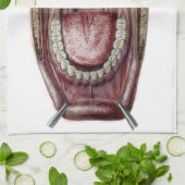 Mundanatomie Geschirrtuch (Gefaltet)