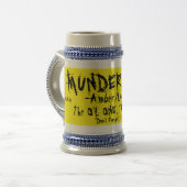 MUNDER THUG-Amber/Logger-The O'L ONE, ZWEI PUNKTE Bierglas (Vorderseite Links)