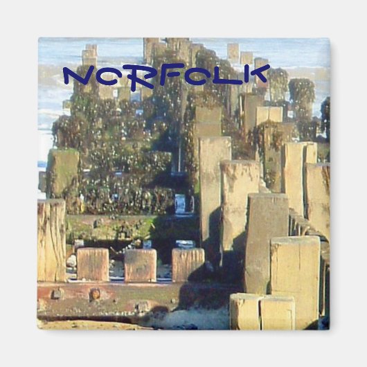 Mundesley Beach Groin, Norfolk, UK Magnet (Vorne)