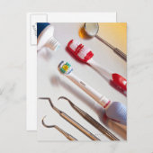 Mundhygiene - elektrische Zahnbürste, manuell Postkarte (Vorne/Hinten)