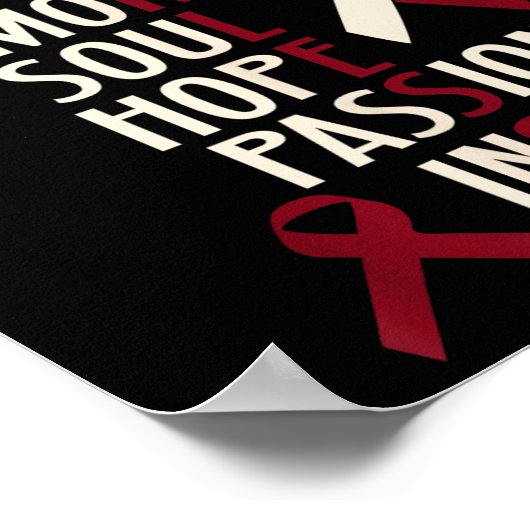 Mundkopfkrebs-Bewusstsein ohne Angst Poster (Ecke)