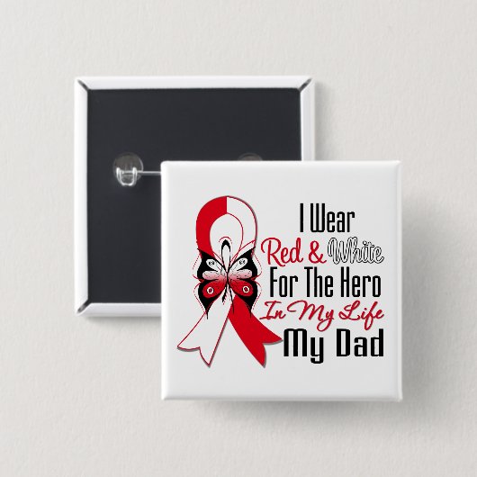 Mundkrebs-Band-Held mein Vati Button (Vorne & Hinten)