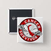 Mundkrebs des Überlebend-14 Button (Vorne & Hinten)