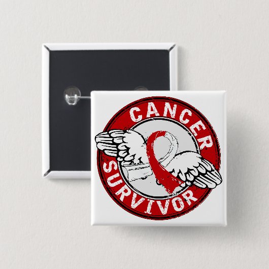 Mundkrebs des Überlebend-14 Button (Vorne & Hinten)