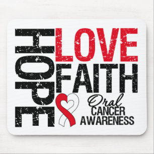 Mundkrebs-Hoffnungs-Liebe-Glaube Mousepad