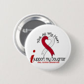 MUNDkrebs stütze ich meine Tochter Button (Vorne & Hinten)