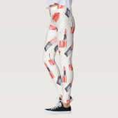 Mundküssen mit Lipstick-Muster Leggings (Links)